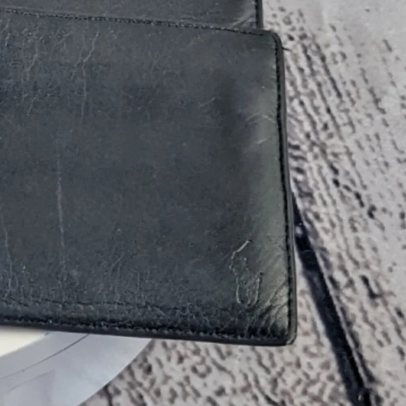 Vintage 90s Polo Ralph Lauren leather wallet, black, 2 / dual ID window, CCW LTC - Picture 10 of 10